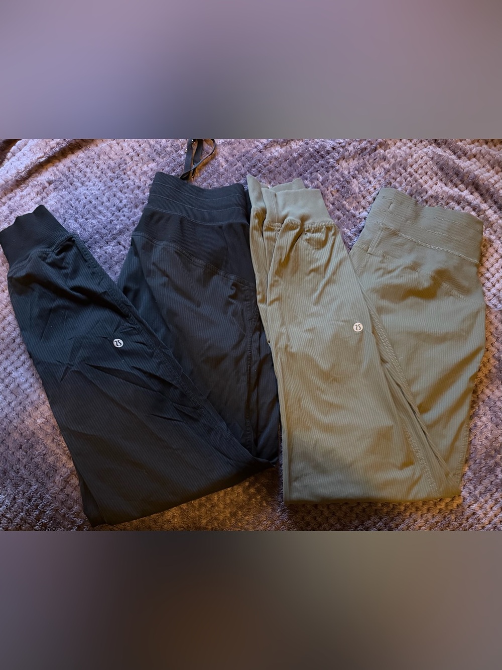lululemon athletica estudio  joggers pants in Black and Olive